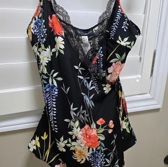 Lise Charmel Camisole Spagetti Top Floral Black Lace Patio Glycine size XS S - Picture 2 of 7